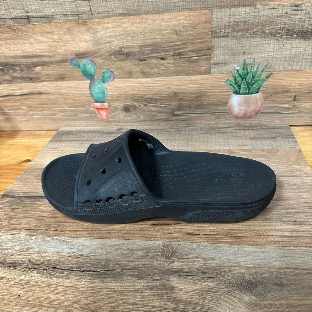 Crocs Unisex Baya II Slides Sandal black M 10 W12 Amputee ONE SHOE Left foot